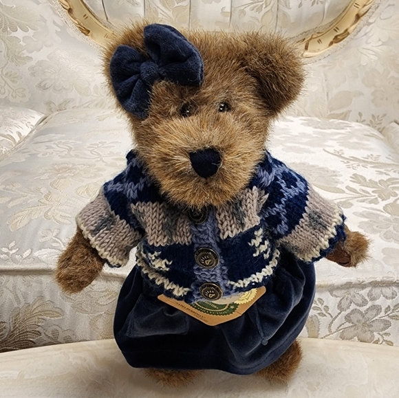 Boyds Bears Nadia Berriman # 917420 1999 Plush Bear with Sweater /Jumper  10” - Picture 4 of 15